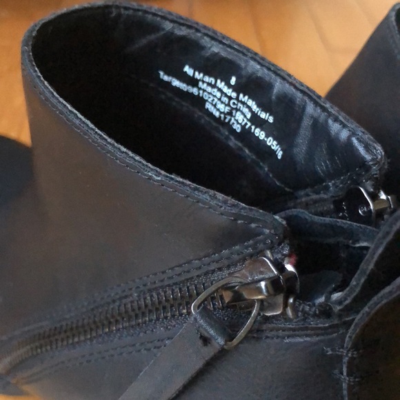 Dolce Vita DV Black Vegan zipper block heel booties, all man made materials, 8 - Picture 4 of 11